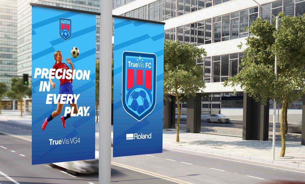 Banner gedruckt auf der VG4-Serie von Roland DG